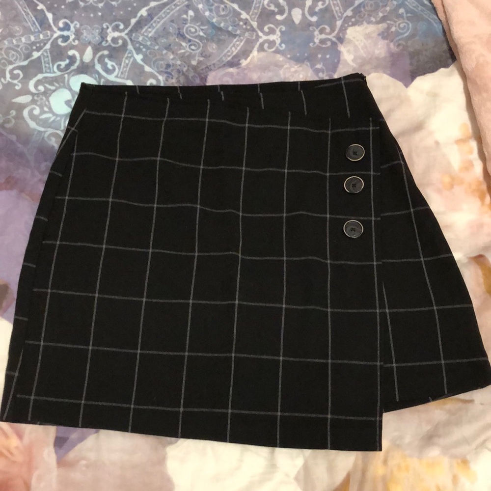 Mango Plaid Skirt